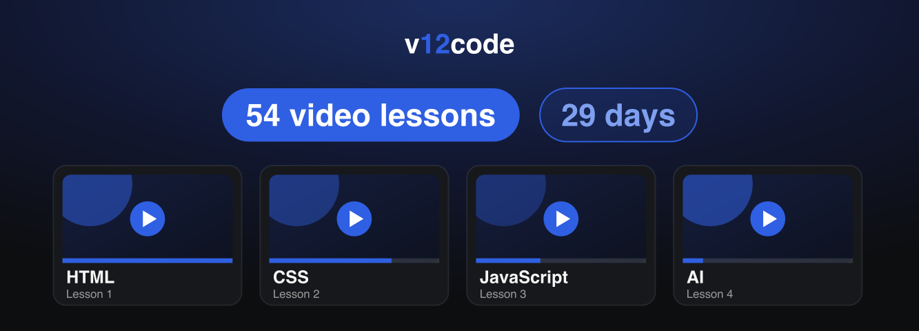 The free course — 54 video lessons in 29 days